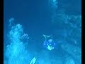 Tara exiting a cave