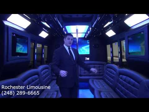 Detroit Party Bus Rental - 32 Passenger Tiffany Party Bus - Rochester Limousine