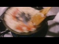 the dialogue goes as follows:

- you're not eating much, sonny. can i fix you something? what do you want?
- a rice omelet.
- rice omelet. hmm. okay, follow me.