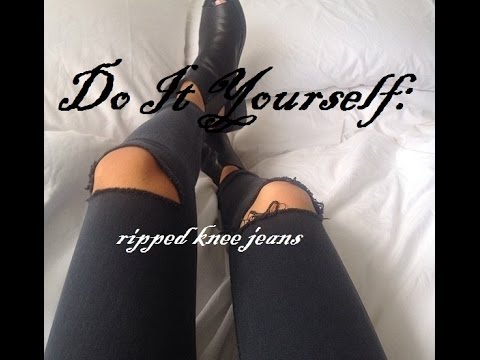 how to patch ripped jeans knee