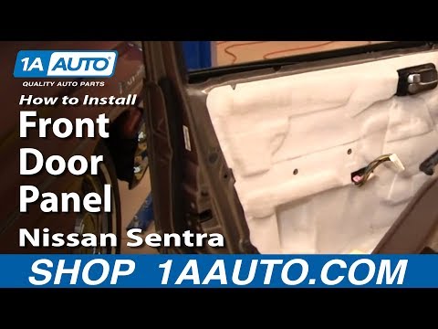 How To Install Replace Remove Front Door Panel Nissan Sentra 04-06 1AAuto.com