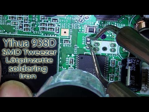 YIHUA938D Portable HOT Pinzette Mini Lötstation 220V W// Stand für BGA SMD