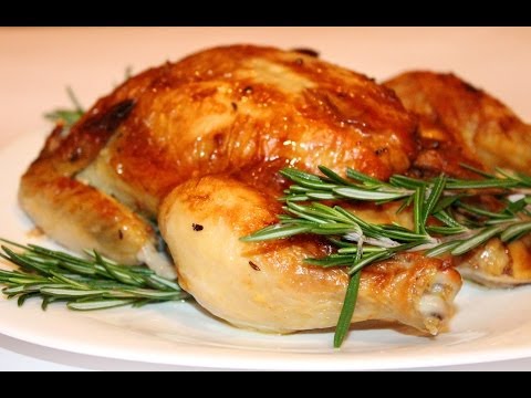 Приготовить целую курицу в духовке с фото