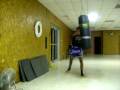 Heavy Bag Drills Leg Technique Training