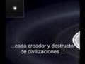 La tierra un minúsculo punto en el universo.
