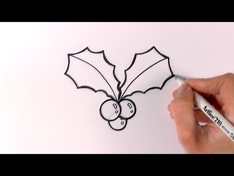 how to draw mistletoe