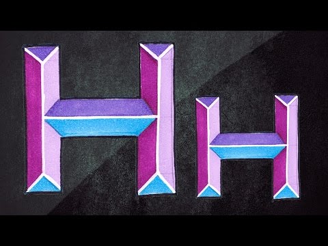 how to draw letter h in graffiti