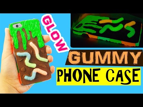 DIY GROSS PHONE CASE Polymer Clay Tutorial - Gummy Slime Phone Case DIY Halloween treats 2016