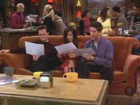 Chandler - the parts of the engagement picture from seasen 7 episode 5.