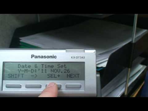 how to set time in panasonic phone kx-t2375mxw