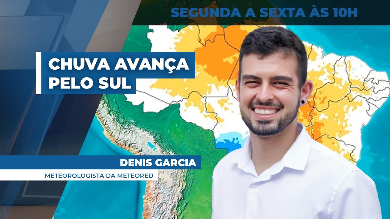 Chuva avança pelo sul do país nesta quarta-feira, mas cenário de umidade já começa a apresentar...