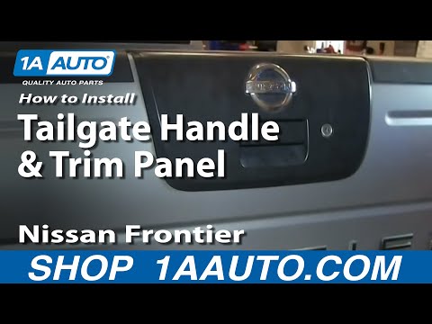 How To Install Replace Tailgate Handle and Trim Panel 2001-04 Nissan Frontier