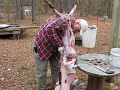 How to skin a Wild Hog Pt3 Cold Steel Roach Belly