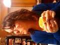 Eating the African horned cucumber