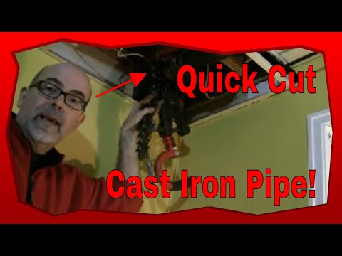 how to cut cast iron drain pipe