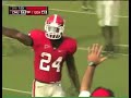 Knowshon Moreno hurdles Central Michigan defender