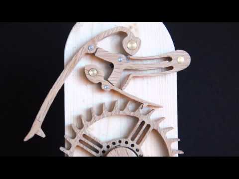 Brian Law - Prototype of my new Grasshopper escapement built to test the design for building into future wooden clocks. The design is also available as drawings and CNC ...