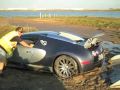 Bugatti Veyron being fished out of a lake