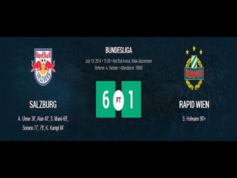 6 1 - Subscribe here: bit.ly/1po7JTe RB Salzburg - Rapid Vienna (6-1) HIGHLIGHTS 19.07.2014.