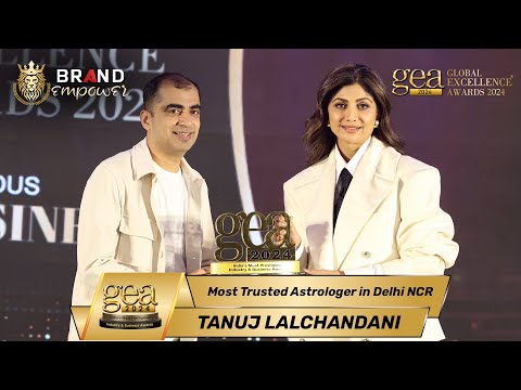 Tanuj Lalchandani wins Most Trusted Astrologer in Delhi NCR award at Global Excellence Awards 2024