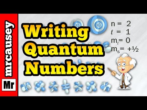 how to write quantum numbers