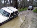 Bronco seriously stuck in hole [din't look that deep]