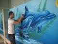 doron viner dolphin mural painting