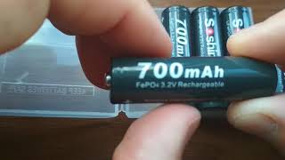 Soshine 14500 / AA Lifepo4 Battery Kit 700mAh