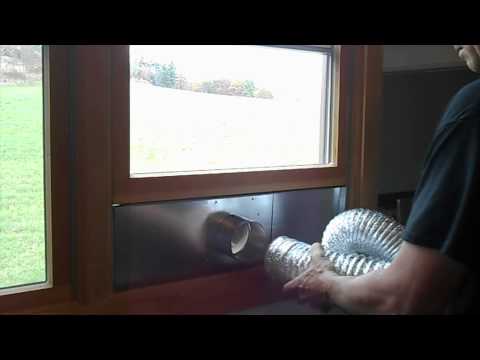 how to vent dryer through window
