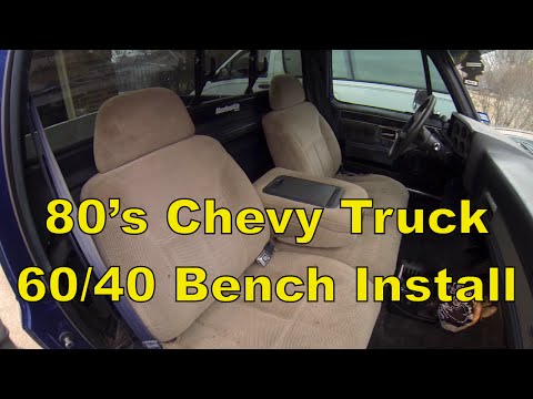 “How To” 80’s C10 Chevy Truck Install a ’95 Split Bench Seat &Folding Console – 73-87 R10