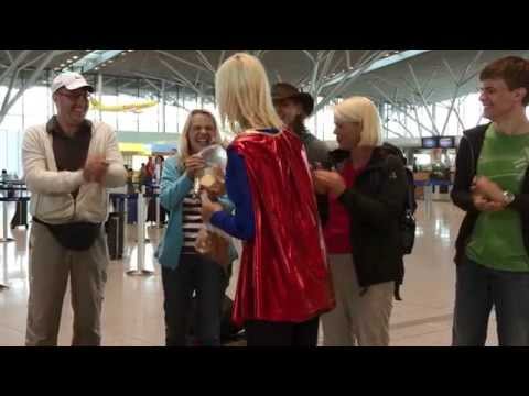 Superhelden-Einsatz am Flughafen Stuttgart