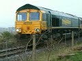 66622 at Brotton with a potash train 13th April 2007