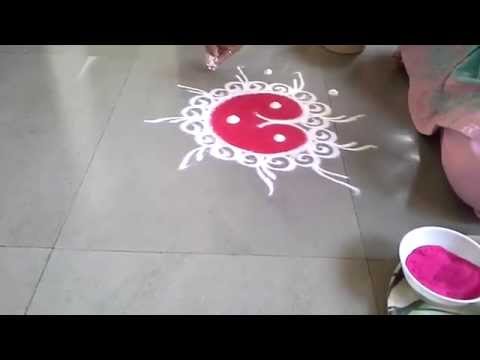 how to draw rangoli