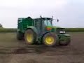 Loonbedrijf Heyblok an het Breedstrooien met JD6820 en Tebbe