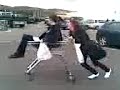 Grace pushin me in a trolly