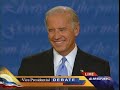 10/2/08 VP Debate: Biden--\"McCain/Palin THE SAME as BUSH/CHENEY\"