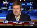 frank luntz, fox news pollster who has been universally loathed by ron paul supporters for belittling his presidential candidacy in the republican primary, has changed his tune and compliments paul for delivering the perfect message against the corporate bail out on the floor of congress.
