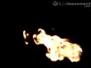 A high-speed flaming spray paint can.