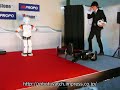 Vstone Tichno robot trying to save a goal Vstone Tichno robot trying to save a goal