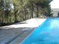 en la piscina