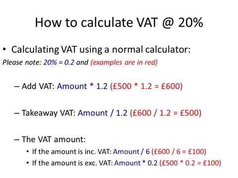 how to calculate vat