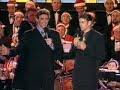 hugh jackman, david hobson and peter cousen are singing the christmassong 