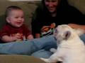 Baby laughing