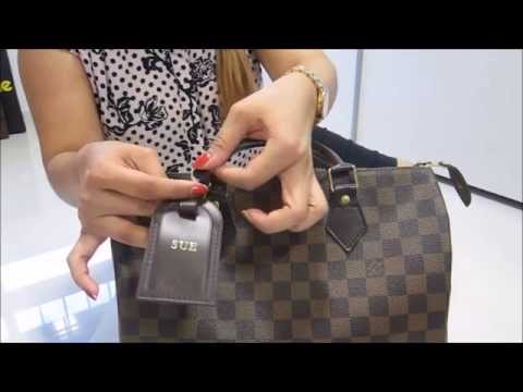 how to attach lv luggage tag