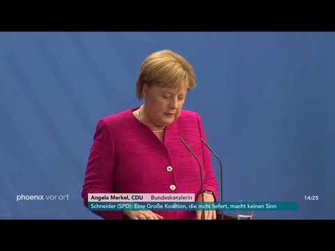 Bundeskanzlerin Angela Merkel zu den Ausschreitungen in Chemnitz am 28.08.18.