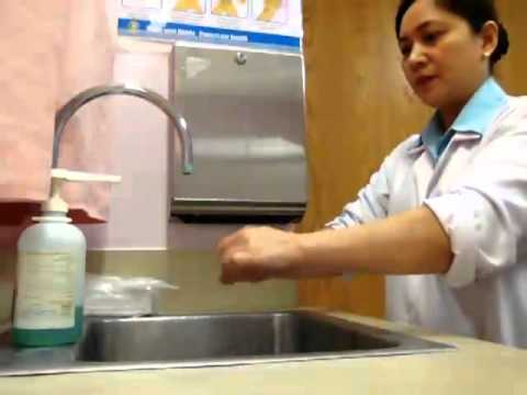 how to properly wash your hands cna