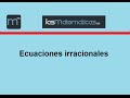 Ecuación irracional