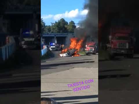 Riña entre transportistas dejó un vehículo incendiado y cuatro detenidos