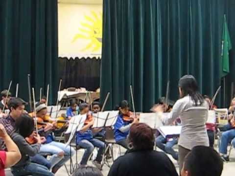 music partners - Seattle Music Partners and Philharmonia NW side-by-side performance on May 14, 2013 at Bailey Gatzert Elementary School.