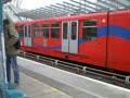 DLR departing at Poplar